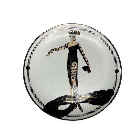 ART DECO Franklin Mint HOUSE of ERTE PLATE Limited Edition LA MERVEILLEUSE - Picture 1 of 4